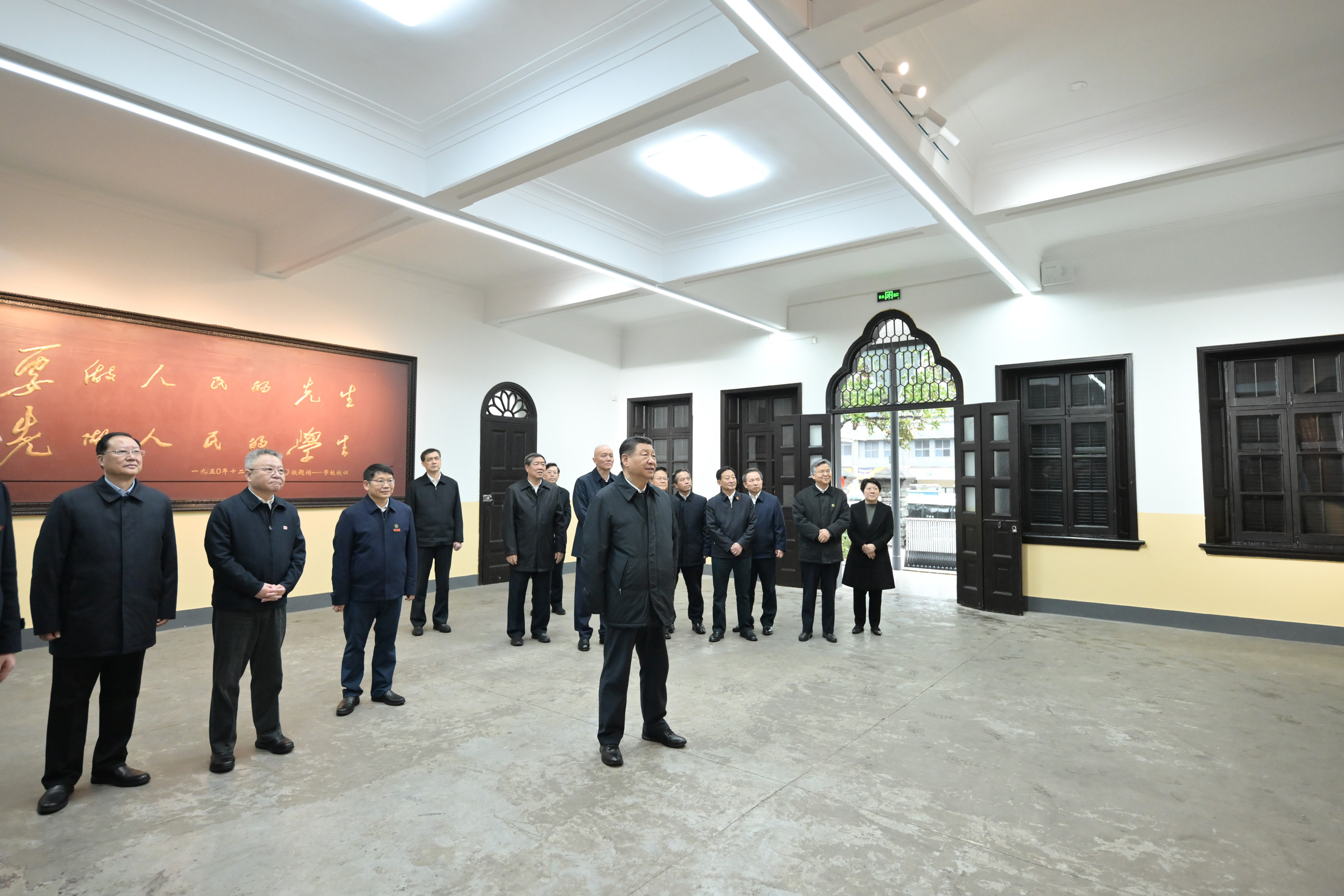 3月18日，習(xí)近平總書記在湖南第一師范學(xué)院（城南書院校區(qū)）考察。